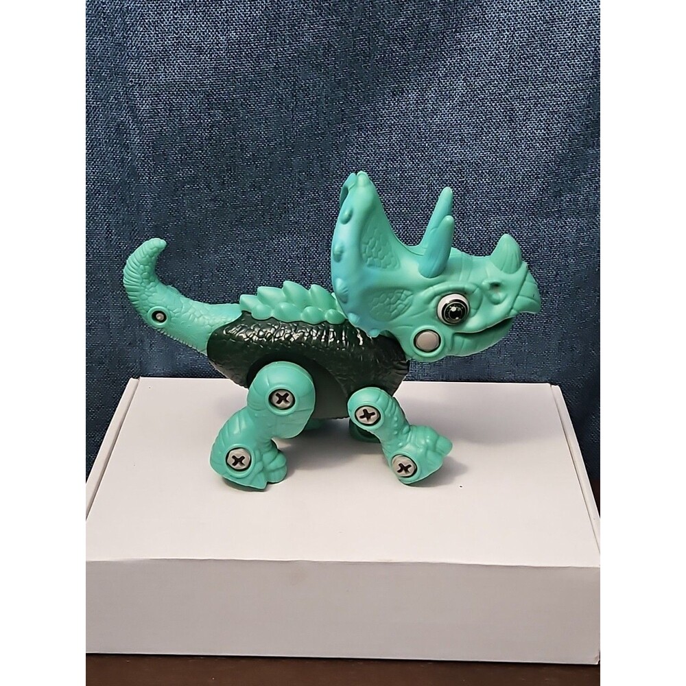Take Apart Dinosaur Triceratops Figure Only | Green DIY Building Toy - Picture 9 of 16